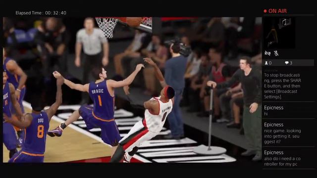 nba 2k15 my career Ep.34 - Phoenix Suns @ Portland Trailblazers (Game 2) смотреть онлайн