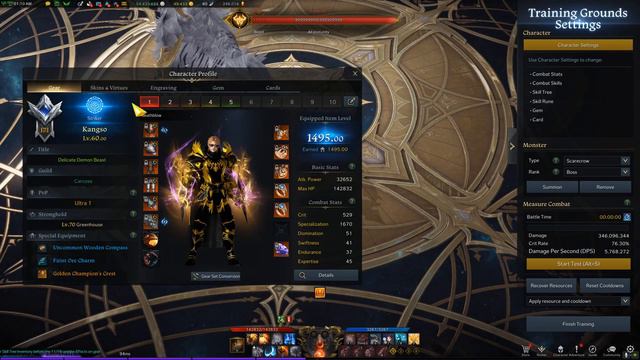 Lost Ark DB striker lvl 5 Tripod update 1495 6.5m dps 1min смотреть онлайн