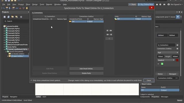 Altium 21 - урок 7.1 - Схема на нескольких листах