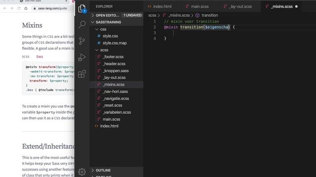 Introductie Sass 11: mixins in Sass смотреть онлайн