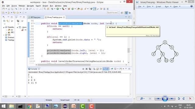 Binary Tree in Java - 9: Print elements in Level order (Using Recursion) смотреть онлайн