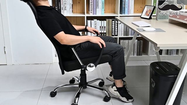 Moustache® Ergonomic High-Back Mesh Office Chair with Adjustable Height - Black смотреть онлайн