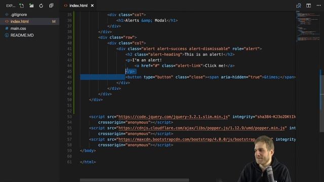 Bootstrap 4 Alerts & Modals | BOOTSTRAP 4 TUTORIAL смотреть онлайн