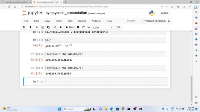 Solving a Second Order Differential Equation Using Sympy смотреть онлайн