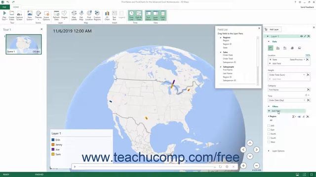 Excel 2019 & 365 Tutorial Filtering Layers Microsoft Training смотреть онлайн