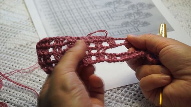 Филейный шарф с красивой обвязкой,crochet scarf ( шаль №91) смотреть онлайн