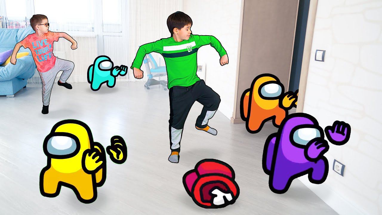 Among Us Distraction Dance В РЕАЛЬНОЙ ЖИЗНИ / Erik Show смотреть онлайн