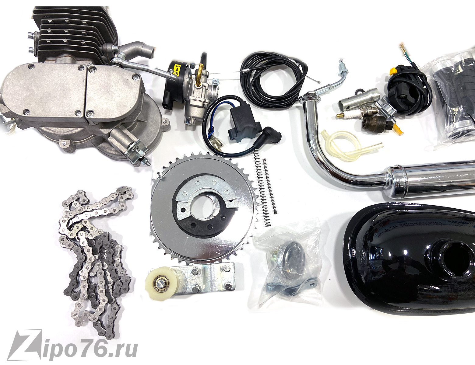 Веломотор бензиновый F 80 кубов полный комплект