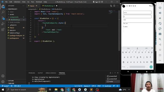 11 - Creating Button Component using React Native смотреть онлайн