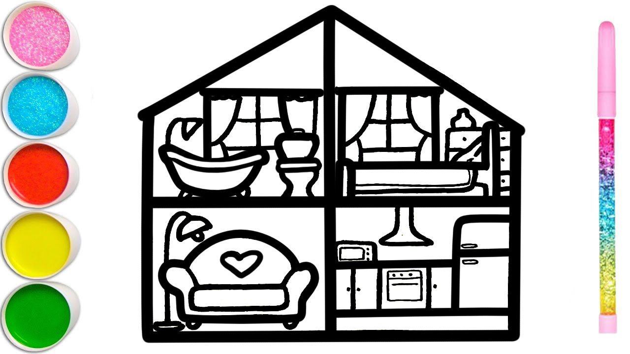 How To Draw A Dollhouse For Children