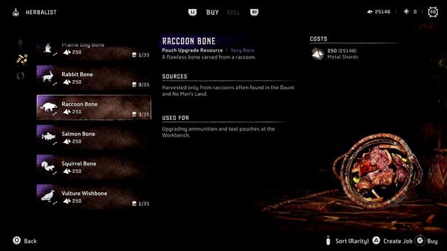 Horizon Forbidden West - Location To Buy All Animal Materials To Quickly Upgrade All Pouches