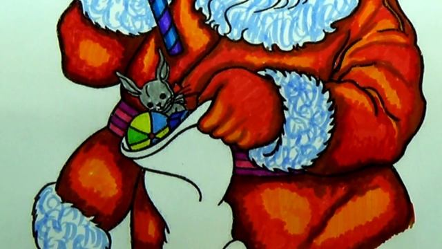 Santa Claus Christmas gifts Santa Coloring Book Coloring Pages Раскраска Дед Мороз смотреть онлайн