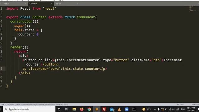 How to create a counter in react on button click. смотреть онлайн