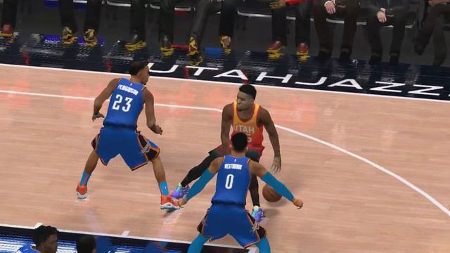 NBA2K14 2019 ROSTER- DONOVAN MITCHELL DUNK VS THUNDER смотреть онлайн
