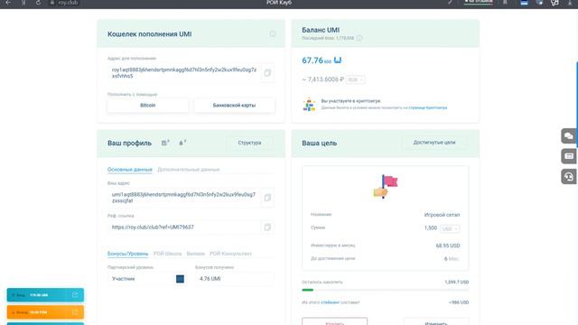 Обзор личного кабинета на сайте РОЙ Клуб! смотреть онлайн