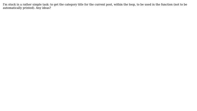Wordpress: How to get post category title within the loop? смотреть онлайн
