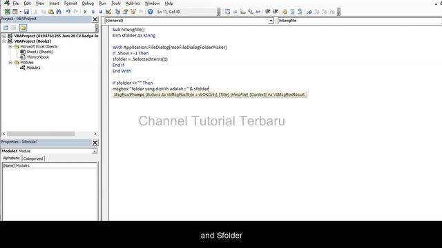 VBA Excel hitung jumlah file dalam folder - Tutorial Excel Macro смотреть онлайн