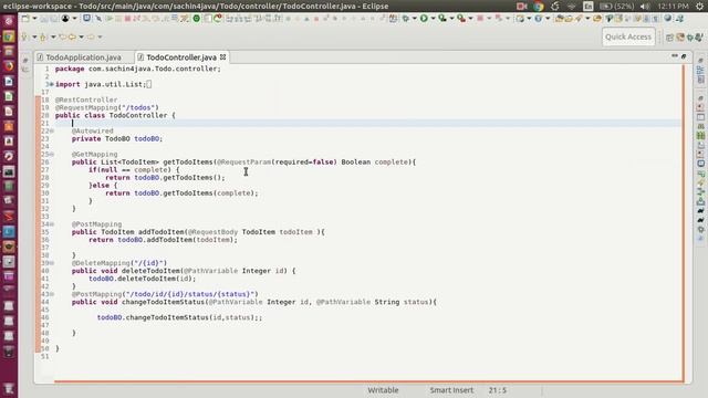 TODO app using SpringBoot, HTML and H2 Database смотреть онлайн