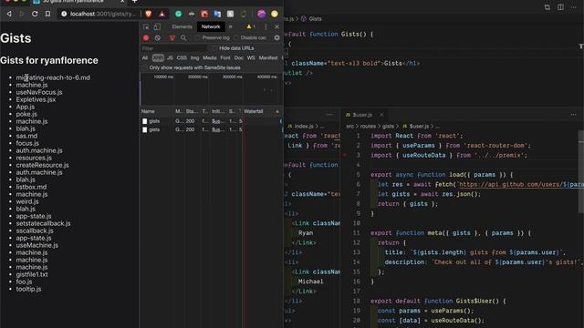 React Premix gists demo смотреть онлайн