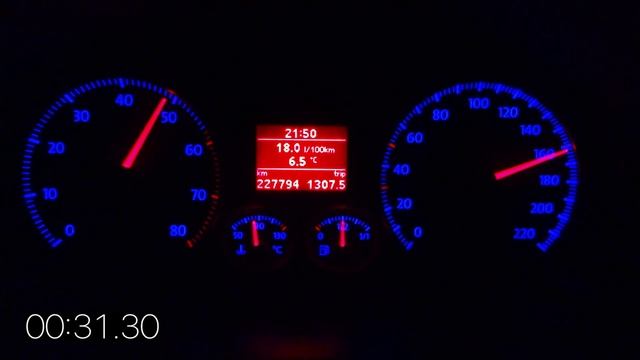 Volkswagen Golf 1.4 16V - Acceleration 0-172 (TOP SPEED) смотреть онлайн
