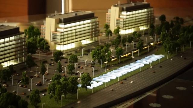 Архитектурный макет «Бизнес парк К2» смотреть онлайн