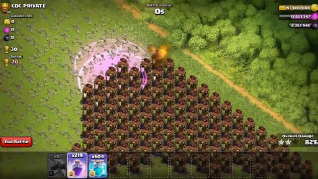 x 500 MAX PEEKA vs 9999 MAX Inferni tower Attack On COC Private Server 2017 смотреть онлайн