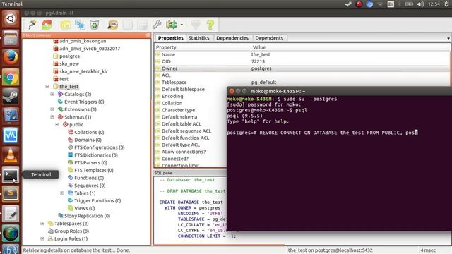 Ubuntu, Pgadmin(delete DB) - An error has occurred: database is being accessed by other users. смотреть онлайн
