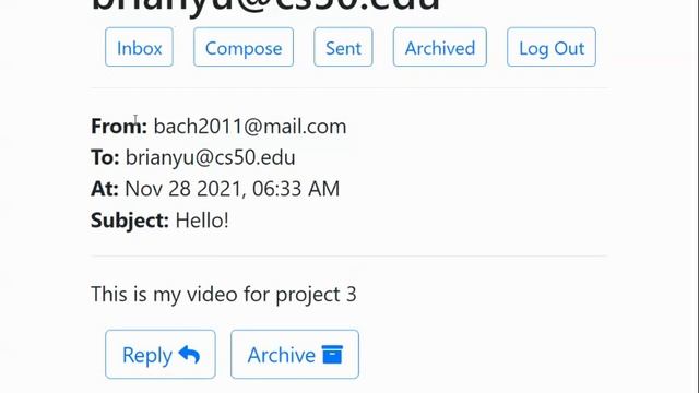 CS50 Web Programming with Python and Javascript - Project 3 Mail смотреть онлайн
