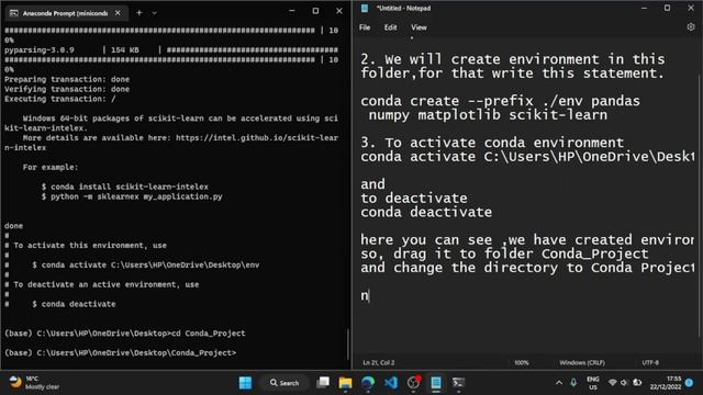 Install MiniConda & Create Environment on Windows -2022 смотреть онлайн