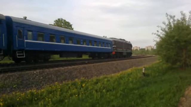 ТЭП60-0436 с поездом 660 Минск-Могилёв. смотреть онлайн