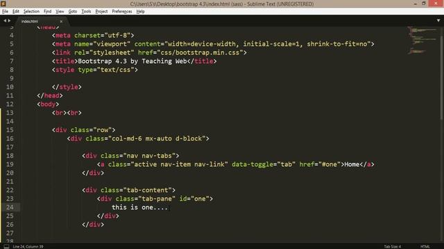 Navigation Tabs in Bootstrap 4.3 - (34) смотреть онлайн
