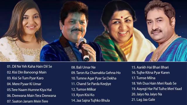 Evergreen Hits - Udit Narayan, Alka Yagnik, Lata Mangeshkar, Kumar Sanu Songs_Super Hit Old Songs