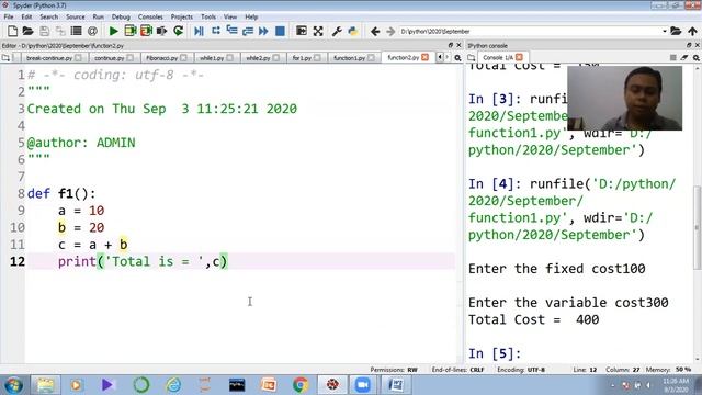 Python Tutorial #4 Function, User Defined Function смотреть онлайн