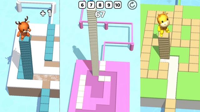 Stacky Dash - Stack and dash! Gameplay Walkthrough Android iOS Part 1 смотреть онлайн