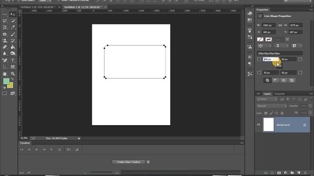 How to use rectangle tool in photoshop | Photoshop tutorial in urdu and hindi | Ghr service | смотреть онлайн