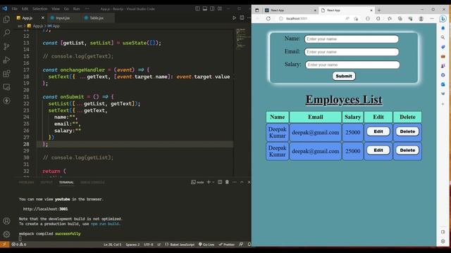 Create Employees List With Add, Edit, and Delete Functionality || React Project смотреть онлайн