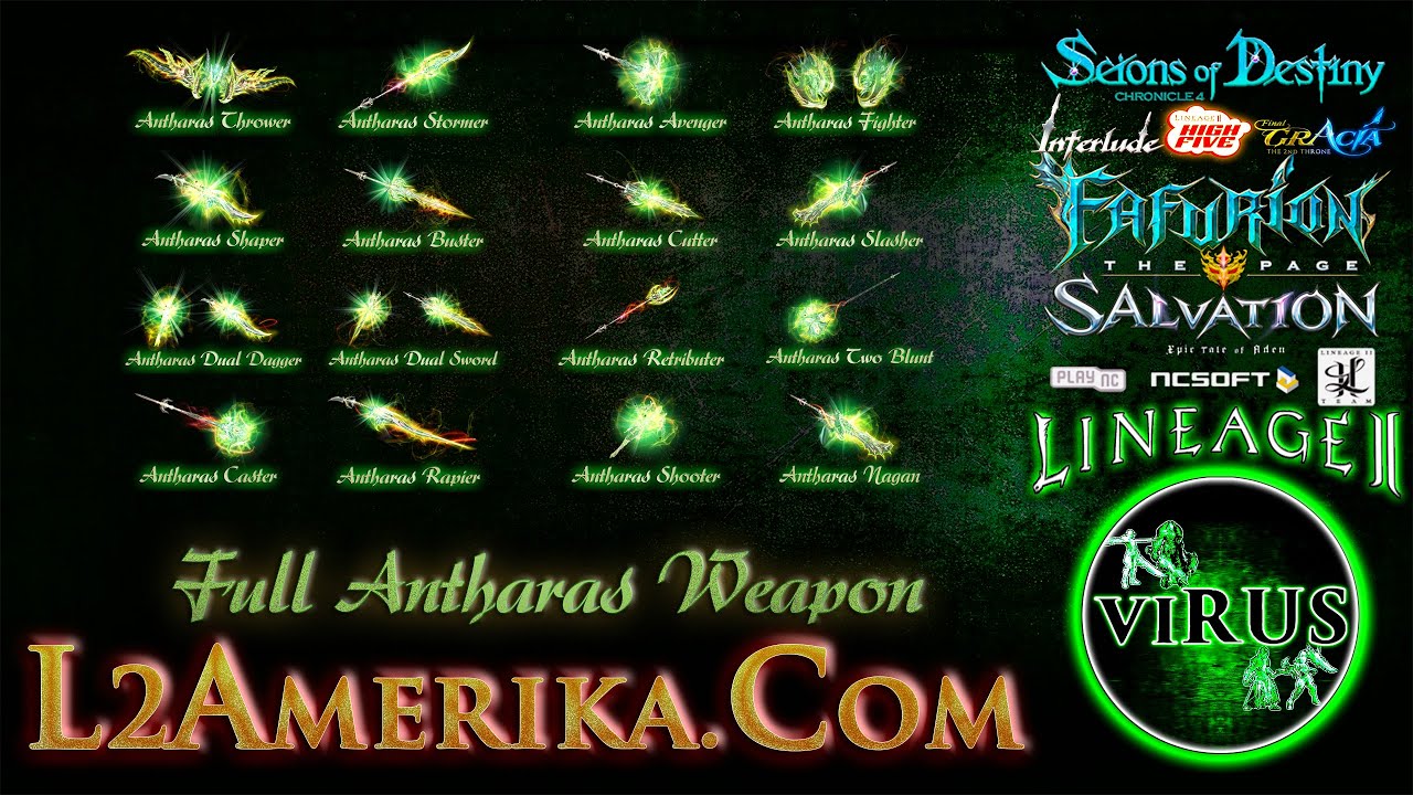 Full Complete Antharas Weapons For The Www.L2Amerika.Com. Lineage II - High Five. ◄√i®uS►
