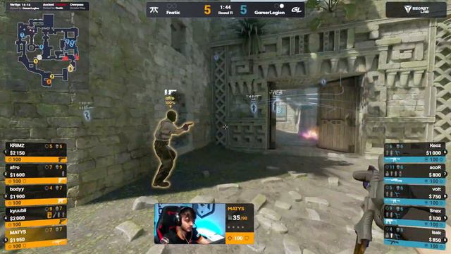 fnatic vs GamerLegion – Map 2 Ancient - PGL CS2 RMR EU LCQ смотреть онлайн