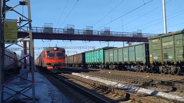 Электропоезд ЭД2Т-0013 сообщением Узуново - Рязань-1 смотреть онлайн