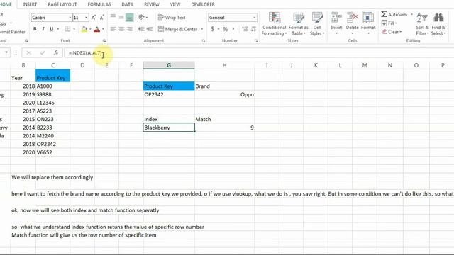Index Match Function Using Excel Formula and VBA смотреть онлайн