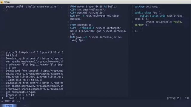 Hello World Java Maven Container смотреть онлайн