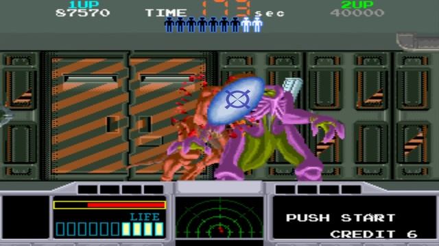 [Arcade] Space Gun (Taito, 1990) - Playthrough смотреть онлайн
