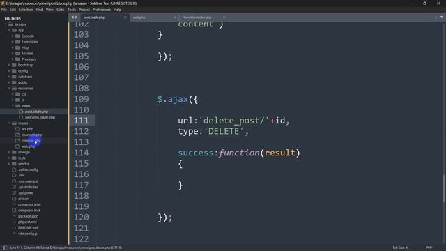 How to Delete Data in Laravel using AJAX without Refreshing the Page смотреть онлайн