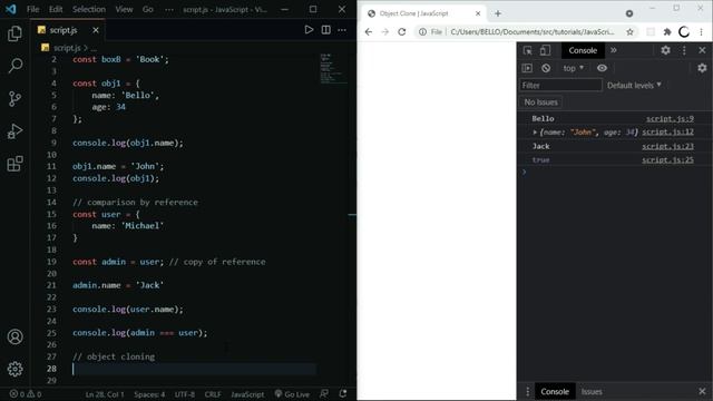 26. JavaScript Object References, Cloning and Merging смотреть онлайн
