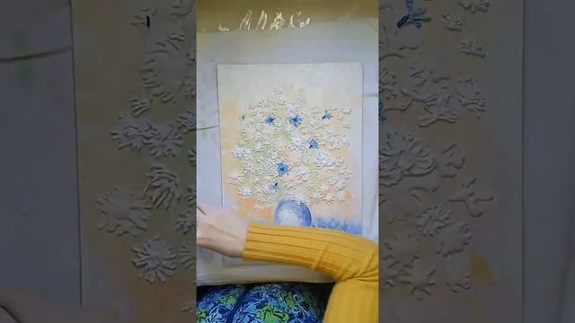 Kaртина Букет ромашки васильки маслом Цвeты #paintingflowers #картинамаслом #картинацветы #живопись смотреть онлайн