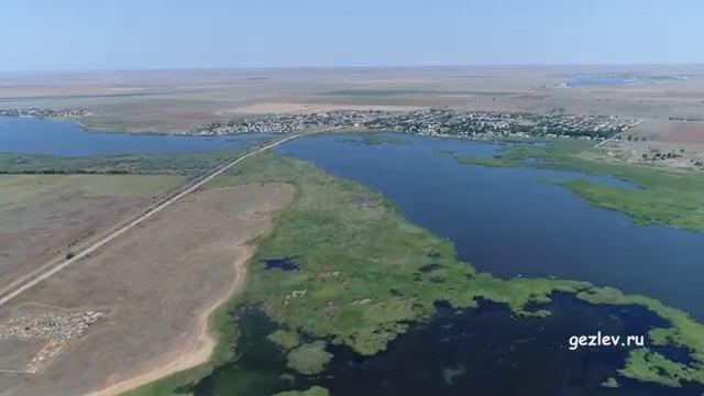 Крым, с. Гаршино, Куликовка, Сакский р-н, купить участки сельхоз и ИЖС, вид с высоты птичьего полет смотреть онлайн