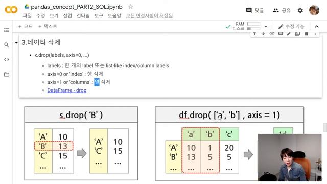 [PYTHON][pandas_43] drop 메서드로 불필요한 행, 열 삭제하기 смотреть онлайн