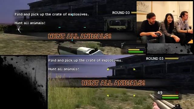 Split Screen Cabela's Dangerous Hunts 2013 Maneater Mode Co-op - Let's Play смотреть онлайн