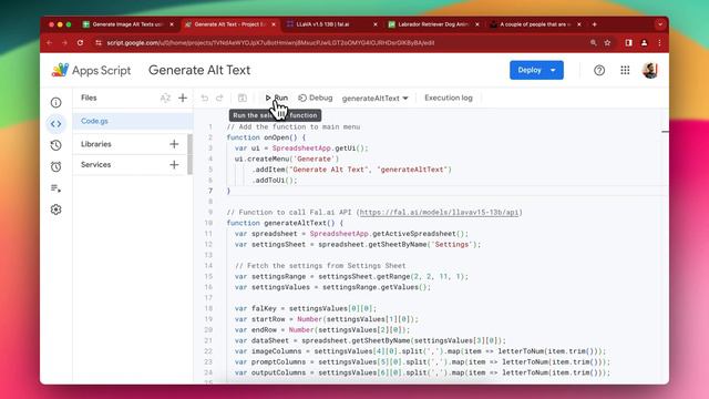 Generate Bulk Images Alt Texts in Google Sheets using AI (LLaVA model) смотреть онлайн