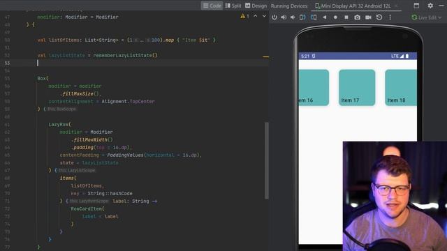Learn How To Implement The Android Jetpack Compose Lazy Row Centered Snap Fling Behavior смотреть онлайн
